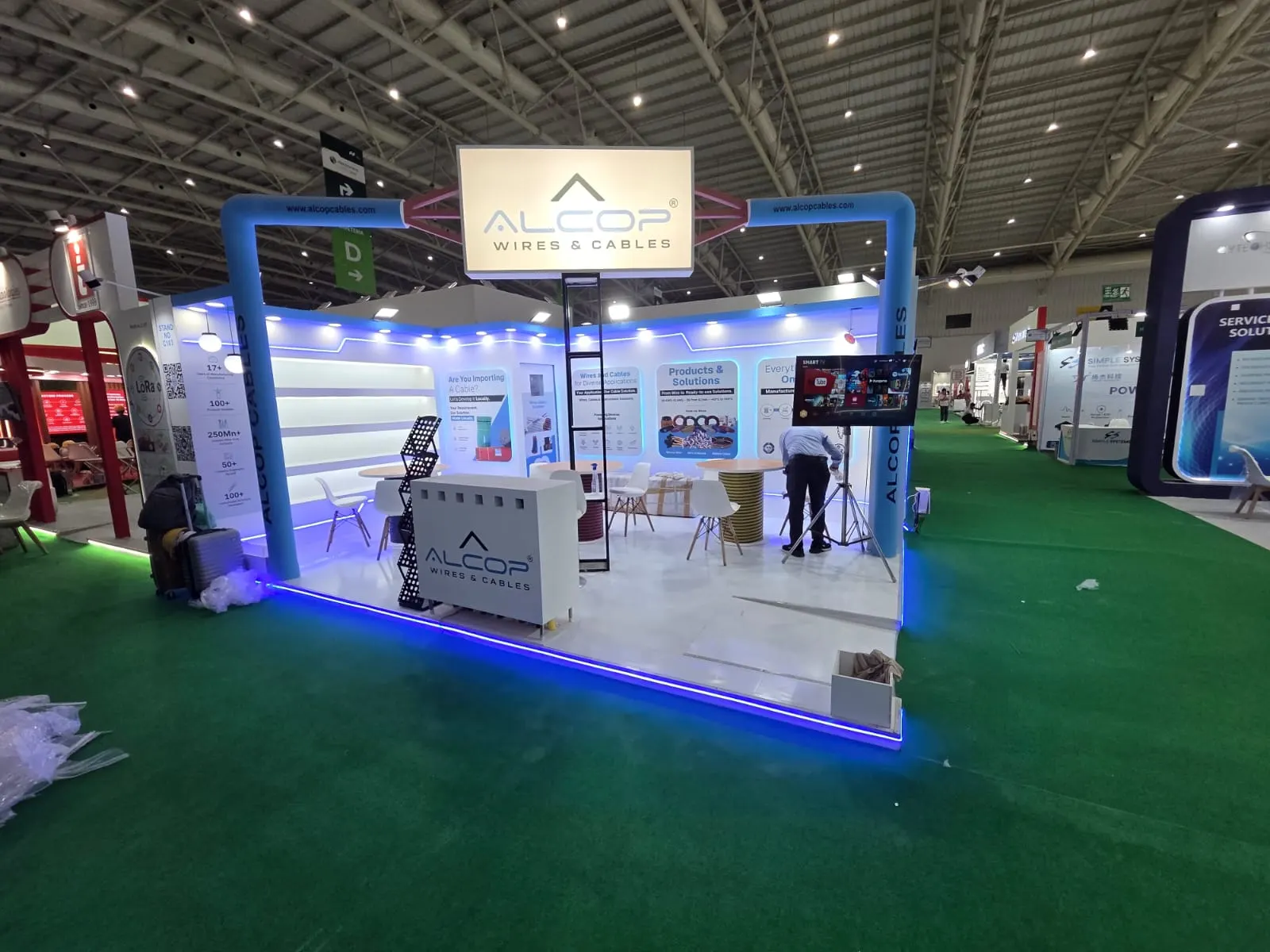 Alcop Wires & Cables stand at Electronica India 2026, BIEC Bengaluru