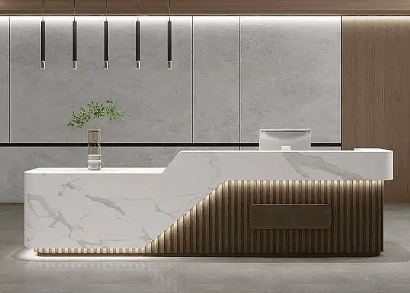 Custom Reception Counter & Seating